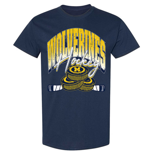Michigan - NCAA Men's Ice Hockey : Luca Fantilli - Vintage Shersey T-Shirt-0