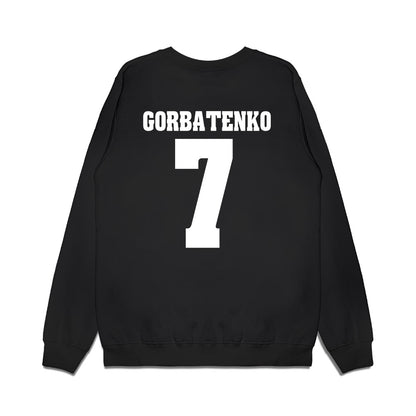 Wisconsin - NCAA Women's Ice Hockey : Kelly Gorbatenko - Vintage Hockey Premium Crewneck Sweatshirt-1