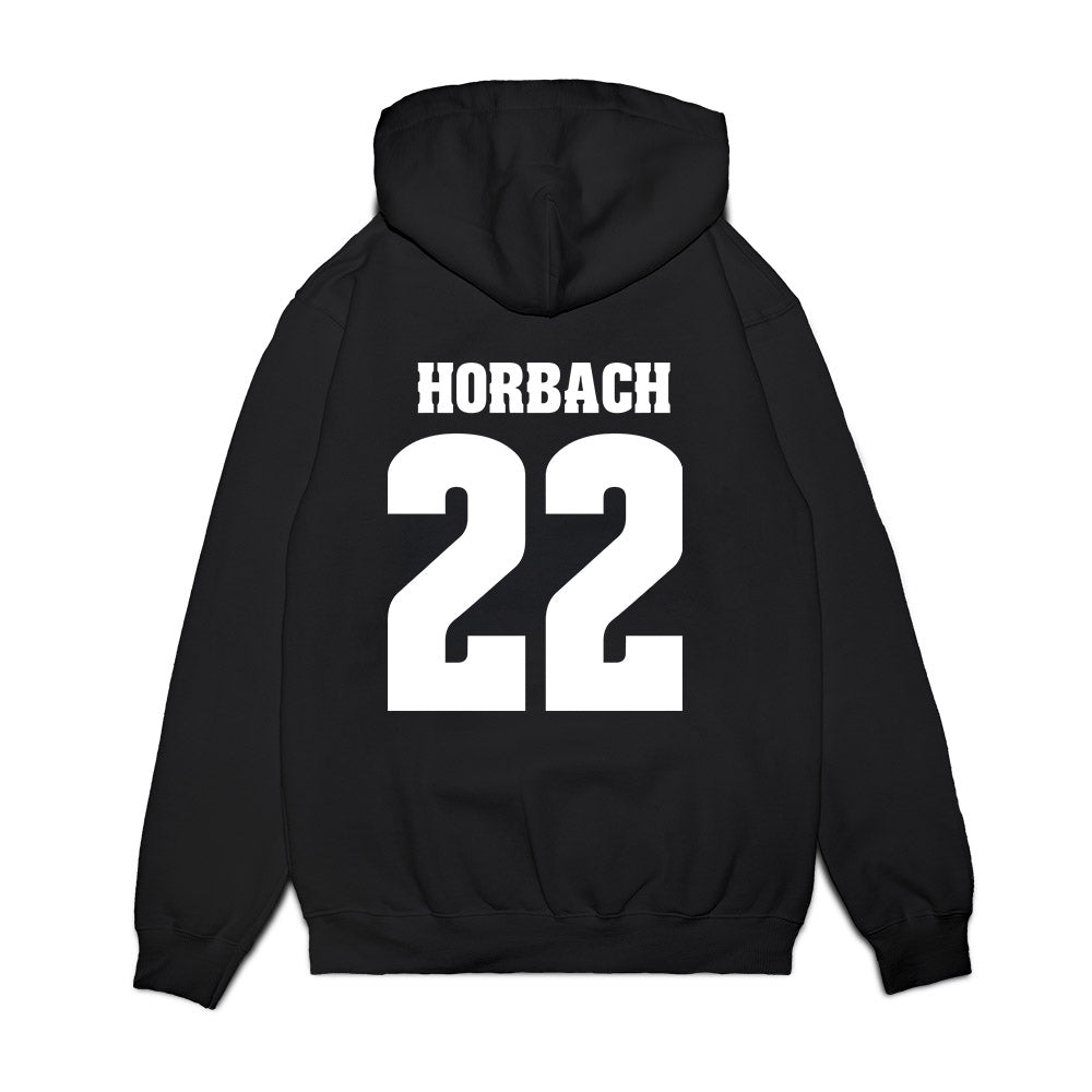 Wisconsin - NCAA Men's Ice Hockey : Jack Horbach - Vintage Hockey Premium Hooded Sweatshirt-1
