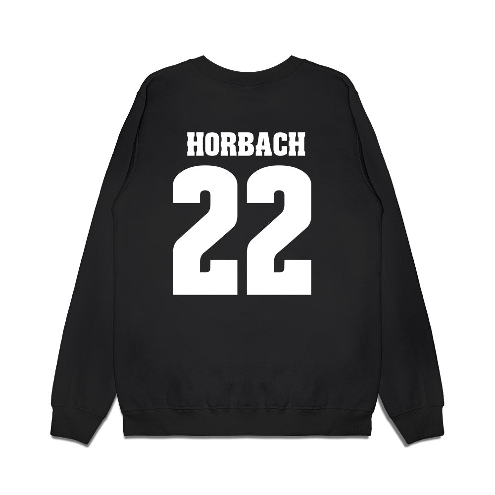Wisconsin - NCAA Men's Ice Hockey : Jack Horbach - Vintage Hockey Premium Crewneck Sweatshirt-1