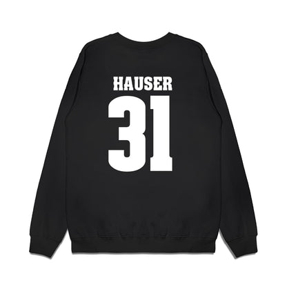Wisconsin - NCAA Men's Ice Hockey : Daniel Hauser - Vintage Hockey Premium Crewneck Sweatshirt-1