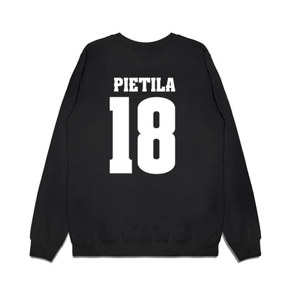 Wisconsin - NCAA Men's Ice Hockey : Adam Pietila - Vintage Hockey Premium Crewneck Sweatshirt-1