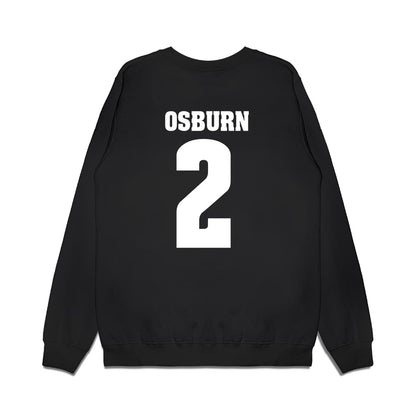 Wisconsin - NCAA Men's Ice Hockey : Luke Osburn - Vintage Hockey Premium Crewneck Sweatshirt-1