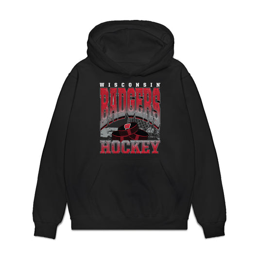 Wisconsin - NCAA Men's Ice Hockey : Ryan Botterill - Vintage Hockey Premium Hooded Sweatshirt-0