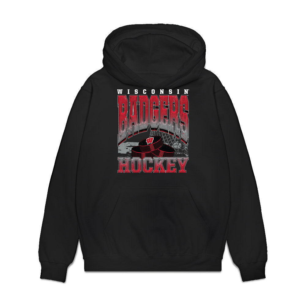 Wisconsin - NCAA Women's Ice Hockey : Ava Murphy - Vintage Hockey Premium Hooded Sweatshirt-0
