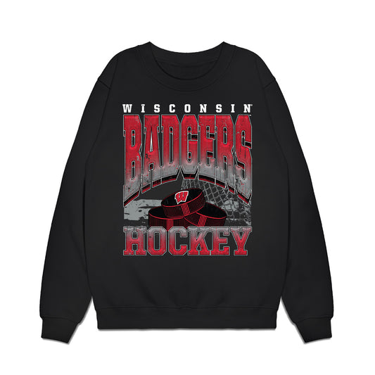 Wisconsin - NCAA Men's Ice Hockey : Ryan Botterill - Vintage Hockey Premium Crewneck Sweatshirt-0