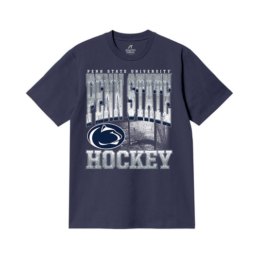 Penn State - NCAA Men's Ice Hockey : Justin Poirier - Vintage Hockey Comfort Colors T-Shirt-0