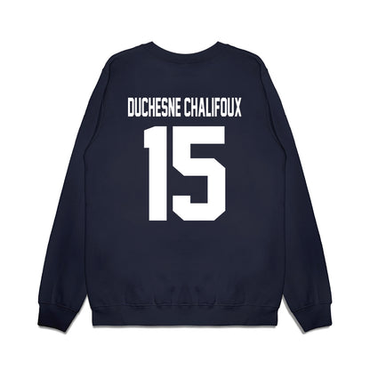 UConn - NCAA Women's Ice Hockey : Meghane Duchesne Chalifoux - Vintage Premium Crewneck Sweatshirt-1