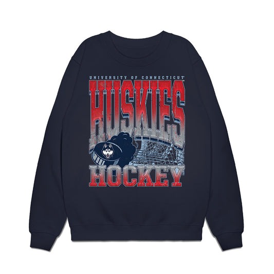 UConn - NCAA Men's Ice Hockey : Lirim Amidovski - Vintage Premium Crewneck Sweatshirt-0