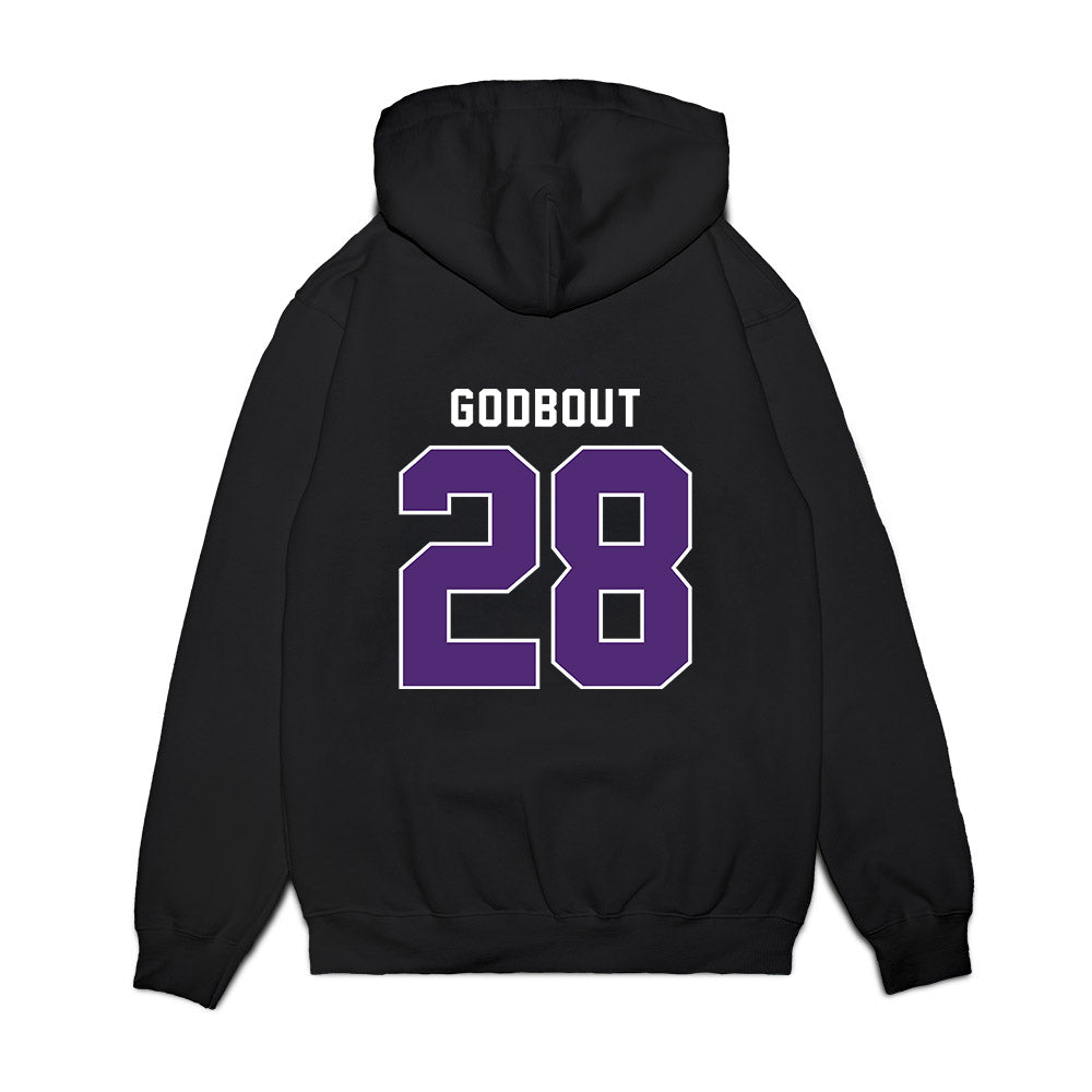UST - NCAA Men's Ice Hockey : Dylan Godbout - Vintage Shersey Premium Hooded Sweatshirt-1