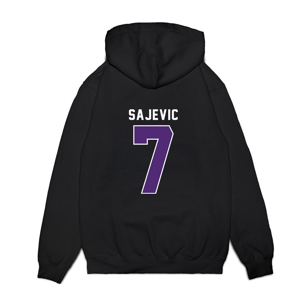 UST - NCAA Women's Ice Hockey : Cara Sajevic - Vintage Shersey Premium Hooded Sweatshirt-1