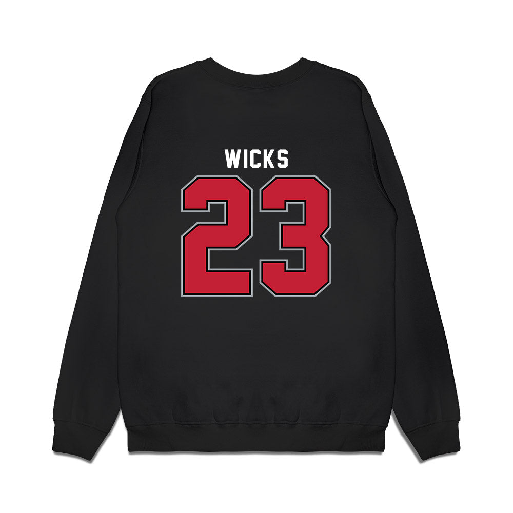 Ohio State - NCAA Women's Ice Hockey : Leah Wicks - Vintage Shersey Premium Crewneck Sweatshirt-1