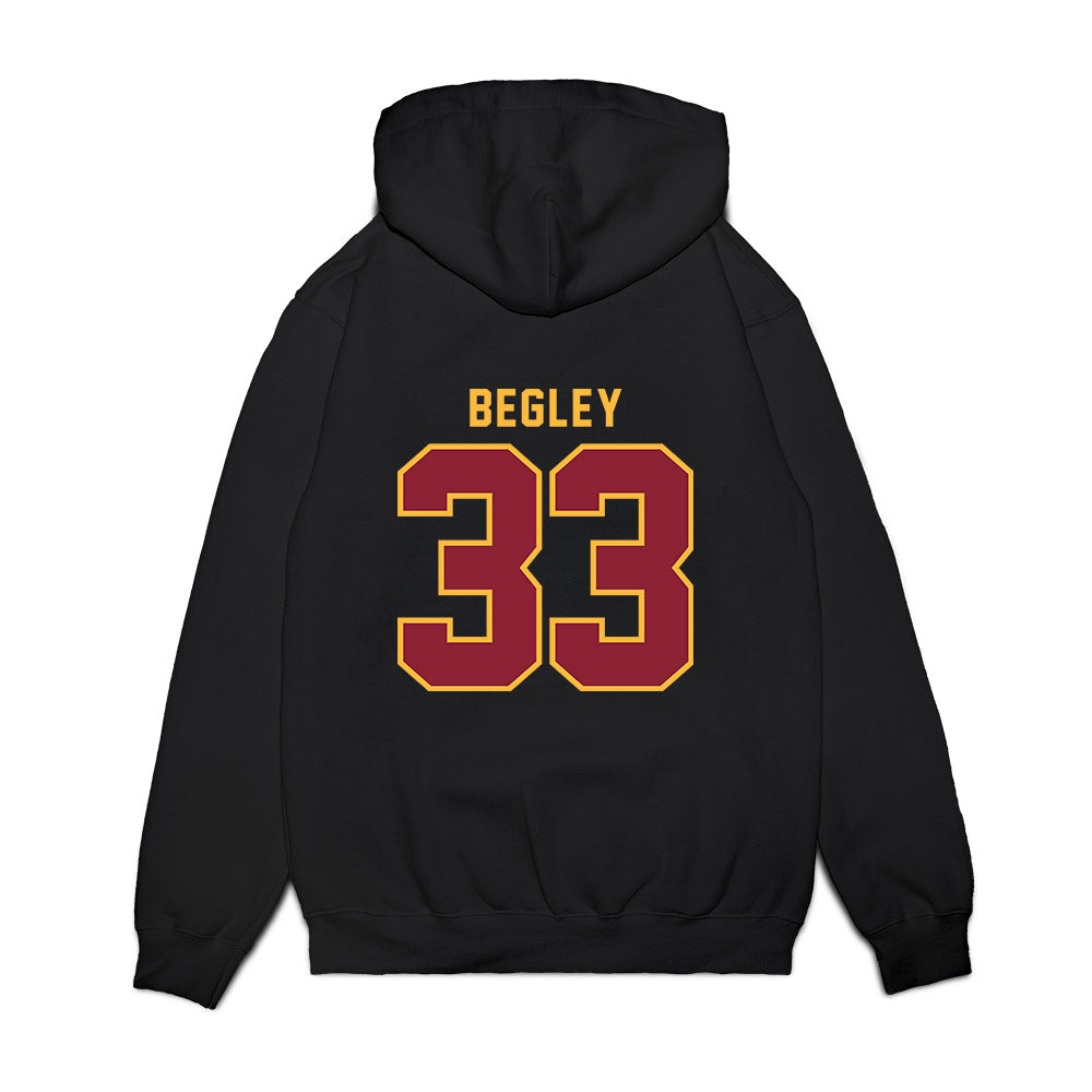 Minnesota - NCAA Men's Ice Hockey : Axel Begley - Vintage Shersey Premium Hooded Sweatshirt-1