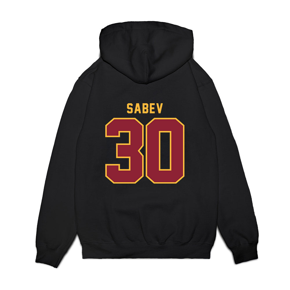 Minnesota - NCAA Men's Ice Hockey : Alexander Sabev - Vintage Shersey Premium Hooded Sweatshirt-1