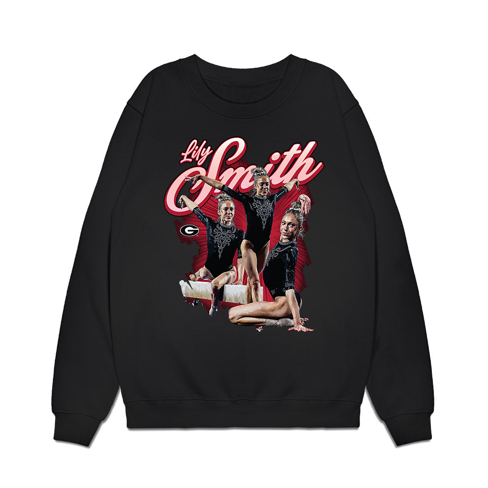 Georgia - NCAA Women's Gymnastics : Lily Smith - Collage Premium Crewneck Sweatshirt-0