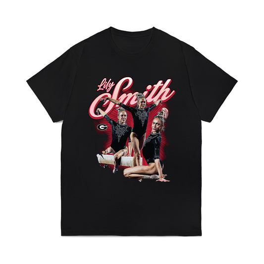 Georgia - NCAA Women's Gymnastics : Lily Smith - Collage Comfort Colors T-Shirt-0