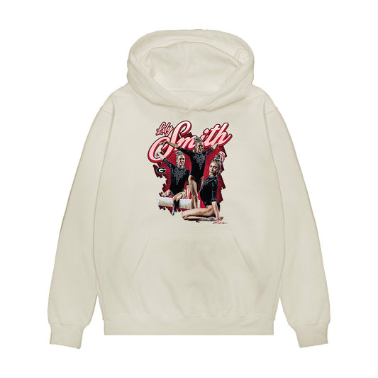 Georgia - NCAA Women's Gymnastics : Lily Smith - Collage Premium Hooded Sweatshirt-0