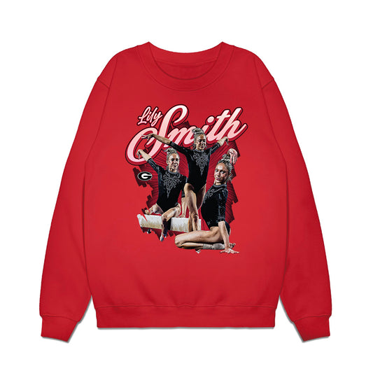 Georgia - NCAA Women's Gymnastics : Lily Smith - Collage Premium Crewneck Sweatshirt-0