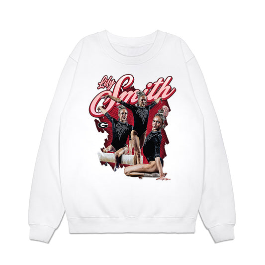 Georgia - NCAA Women's Gymnastics : Lily Smith - Collage Premium Crewneck Sweatshirt-0