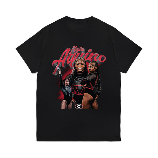 Georgia - NCAA Women's Gymnastics : Nyla Aquino - Collage Comfort Colors T-Shirt-0