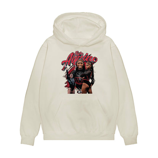 Georgia - NCAA Women's Gymnastics : Nyla Aquino - Collage Premium Hooded Sweatshirt-0