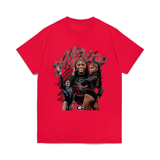 Georgia - NCAA Women's Gymnastics : Nyla Aquino - Collage Comfort Colors T-Shirt-0