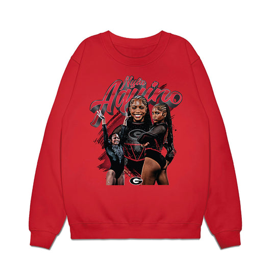 Georgia - NCAA Women's Gymnastics : Nyla Aquino - Collage Premium Crewneck Sweatshirt-0