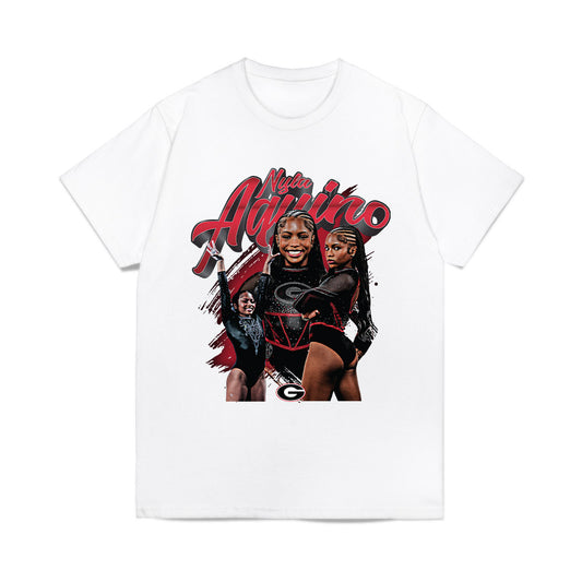 Georgia - NCAA Women's Gymnastics : Nyla Aquino - Collage Comfort Colors T-Shirt-0