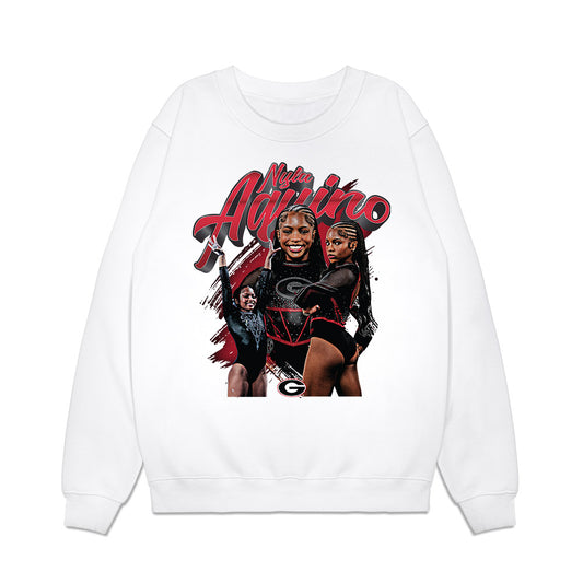 Georgia - NCAA Women's Gymnastics : Nyla Aquino - Collage Premium Crewneck Sweatshirt-0