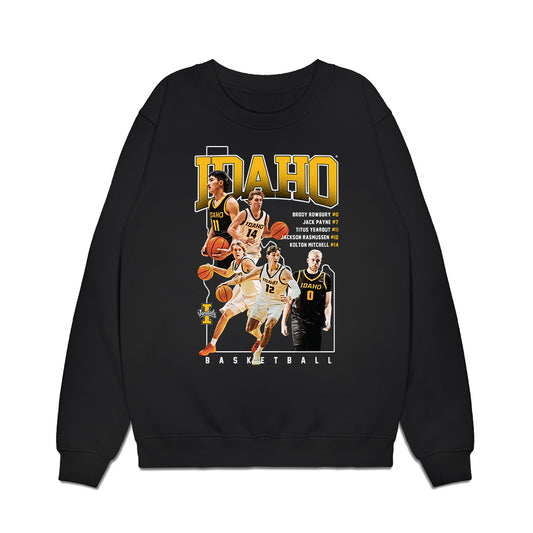 Idaho - NCAA Men's Basketball : - Team Collage Premium Crewneck Sweatshirt-0
