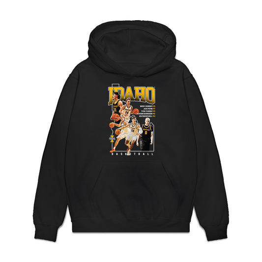 Idaho - NCAA Men's Basketball : - Team Collage Premium Hooded Sweatshirt-0