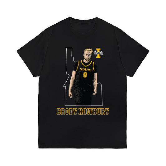 Idaho - NCAA Men's Basketball : Brody Rowbury - Caricature Comfort Colors T-Shirt-0