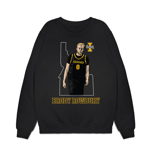 Idaho - NCAA Men's Basketball : Brody Rowbury - Caricature Premium Crewneck Sweatshirt-0