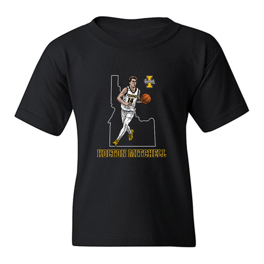 Idaho - NCAA Men's Basketball : Kolton Mitchell - Caricature Youth T-Shirt-0