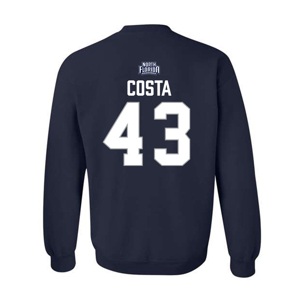 UNF - NCAA Baseball : John Costa - Classic Shersey Crewneck Sweatshirt-1
