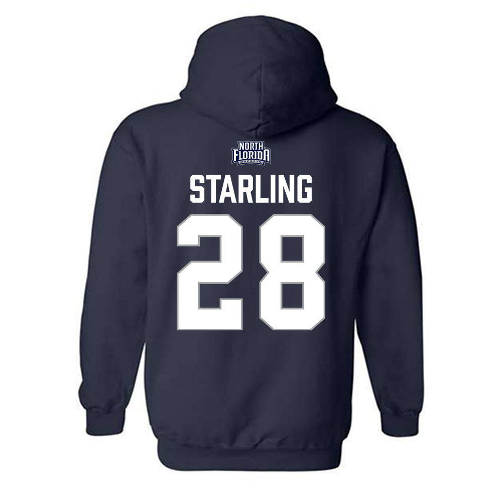 UNF - NCAA Baseball : Zane Starling - Classic Shersey Hooded Sweatshirt-1