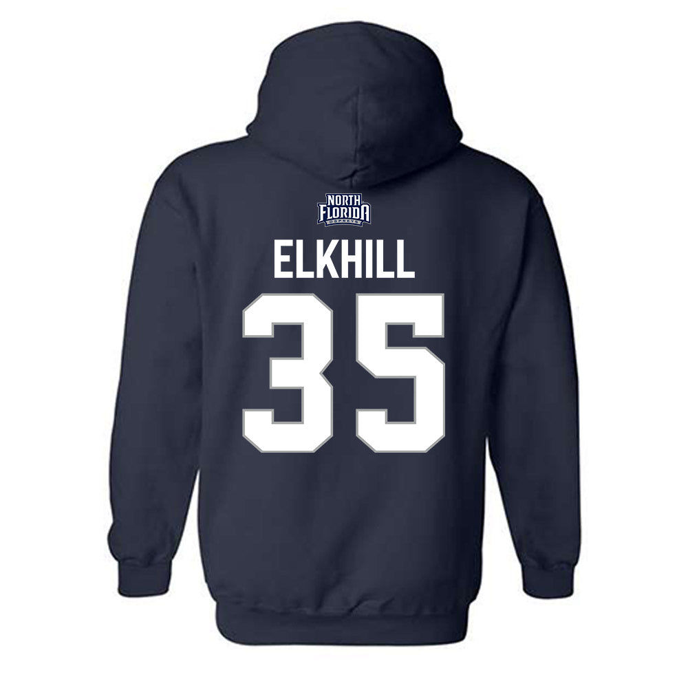 UNF - NCAA Baseball : Andrew Elkhill - Classic Shersey Hooded Sweatshirt-1