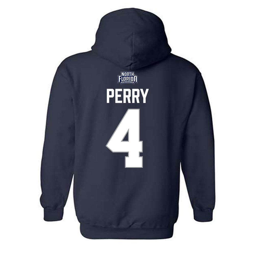 UNF - NCAA Men's Basketball : Christopher Perry - Classic Shersey Hooded Sweatshirt-1