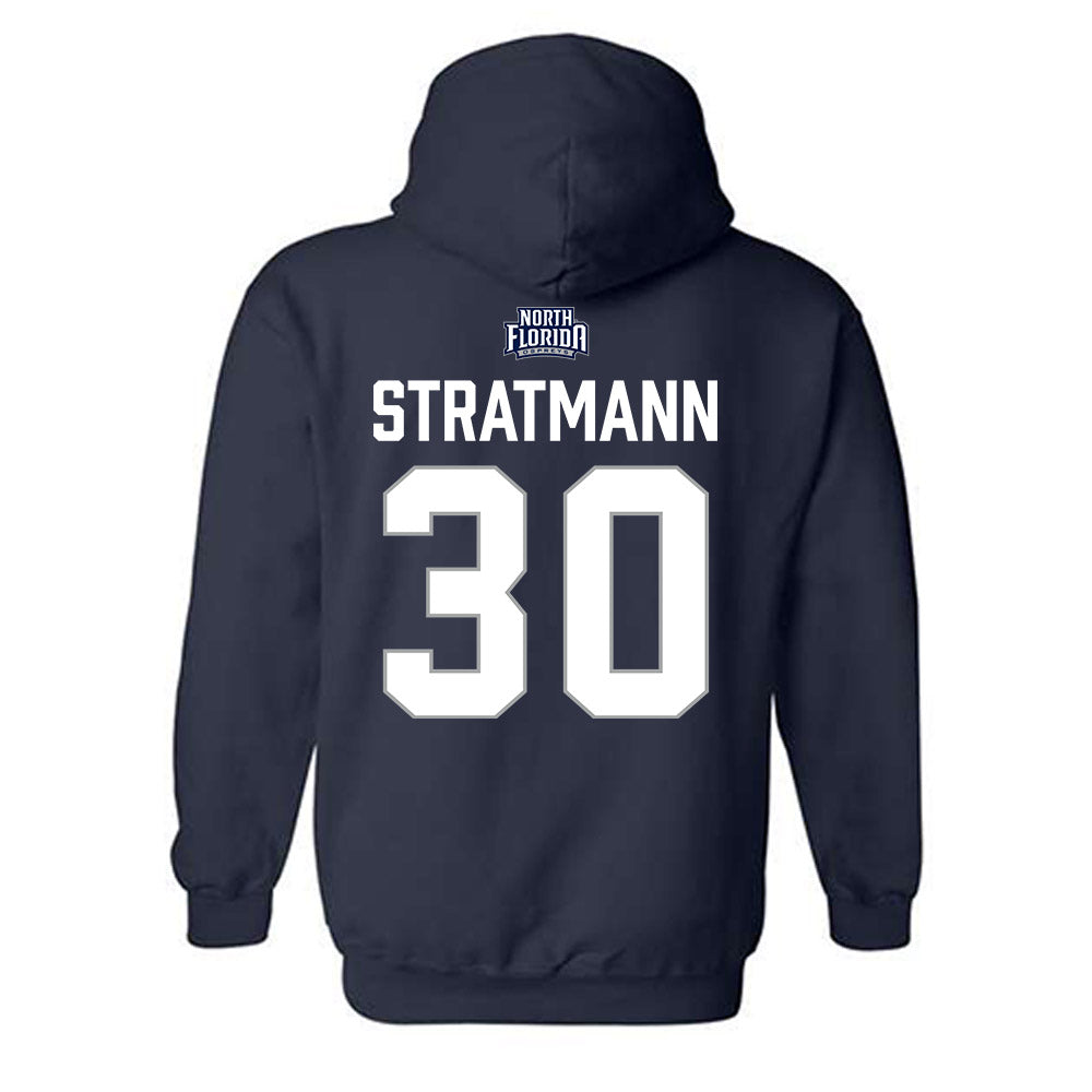 UNF - NCAA Baseball : Austin Stratmann - Classic Shersey Hooded Sweatshirt-1