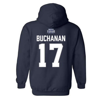 UNF - NCAA Baseball : Drew Buchanan - Classic Shersey Hooded Sweatshirt-1