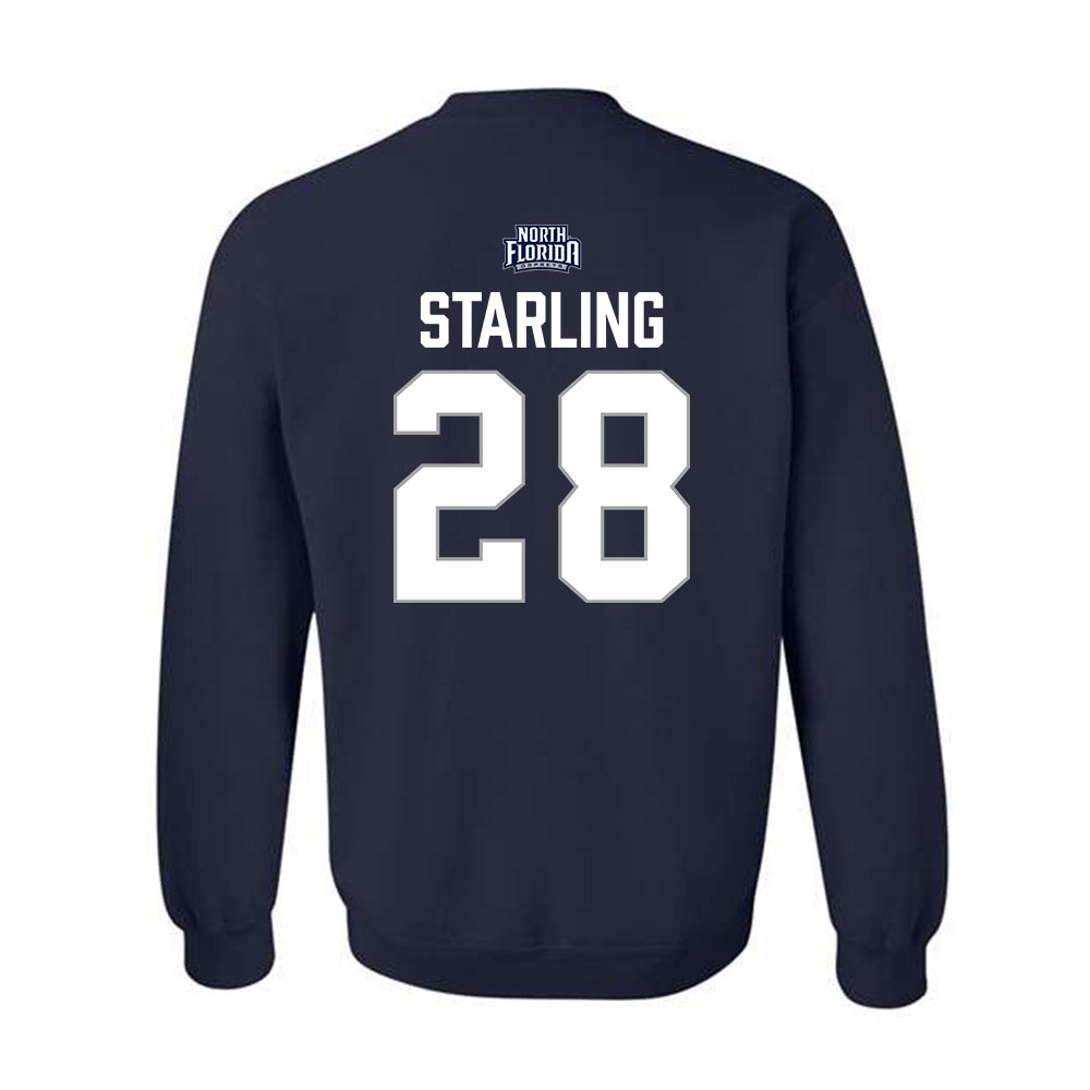 UNF - NCAA Baseball : Zane Starling - Classic Shersey Crewneck Sweatshirt-1