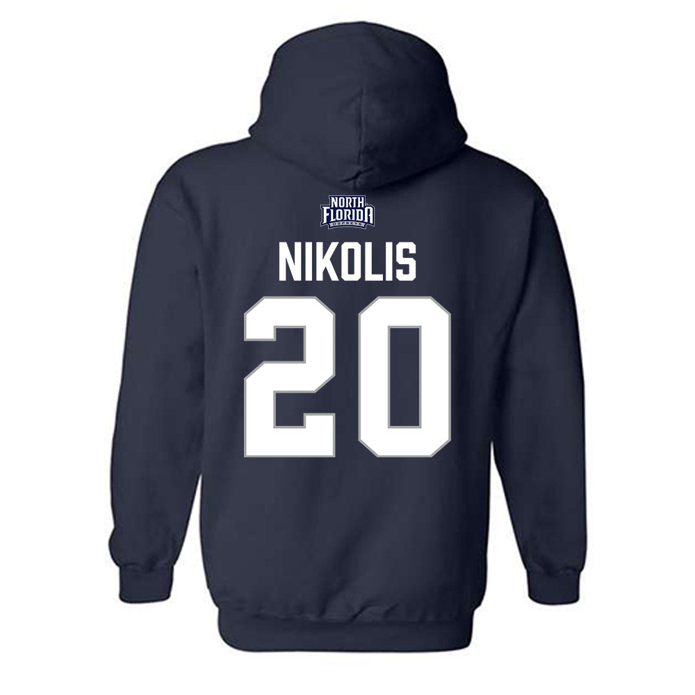 UNF - NCAA Baseball : Trevor Nikolis - Classic Shersey Hooded Sweatshirt-1