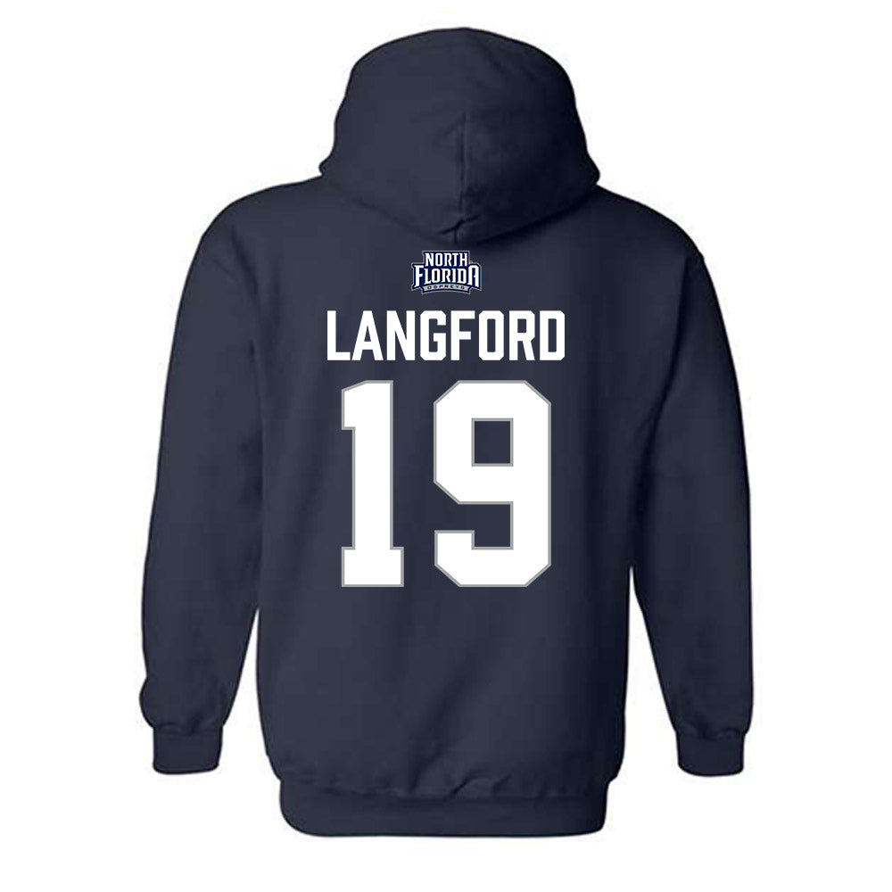 UNF - NCAA Softball : Hallie Langford - Classic Shersey Hooded Sweatshirt-1