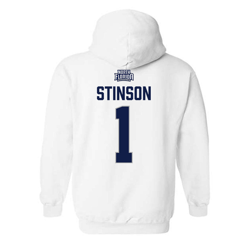 UNF - NCAA Women's Basketball : Jamisyn Stinson - Classic Shersey Hooded Sweatshirt-1