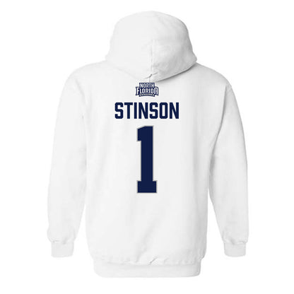 UNF - NCAA Women's Basketball : Jamisyn Stinson - Classic Shersey Hooded Sweatshirt-1