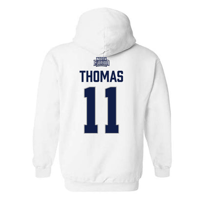 UNF - NCAA Women's Soccer : Peyton Thomas - Classic Shersey Hooded Sweatshirt-1