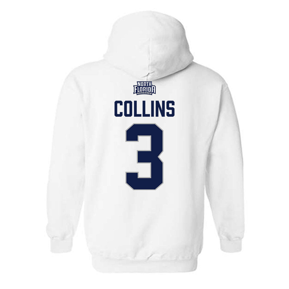 UNF - NCAA Baseball : Mitchell Collins - Classic Shersey Hooded Sweatshirt-1