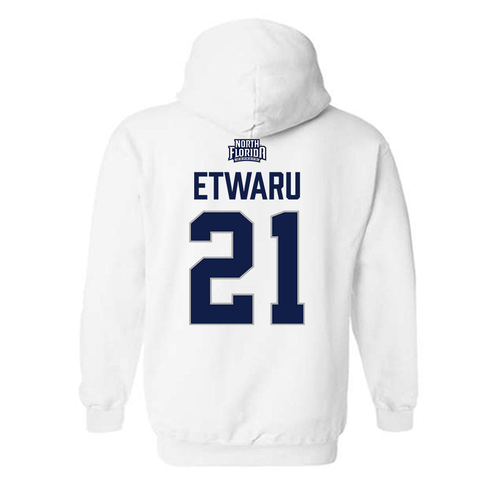 UNF - NCAA Baseball : Kieran Etwaru - Classic Shersey Hooded Sweatshirt-1