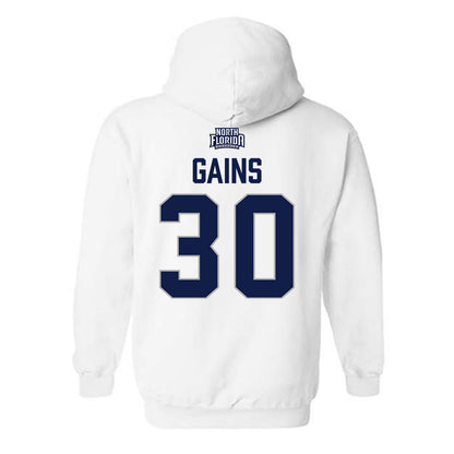 UNF - NCAA Men's Soccer : Austin Gains - Classic Shersey Hooded Sweatshirt-1
