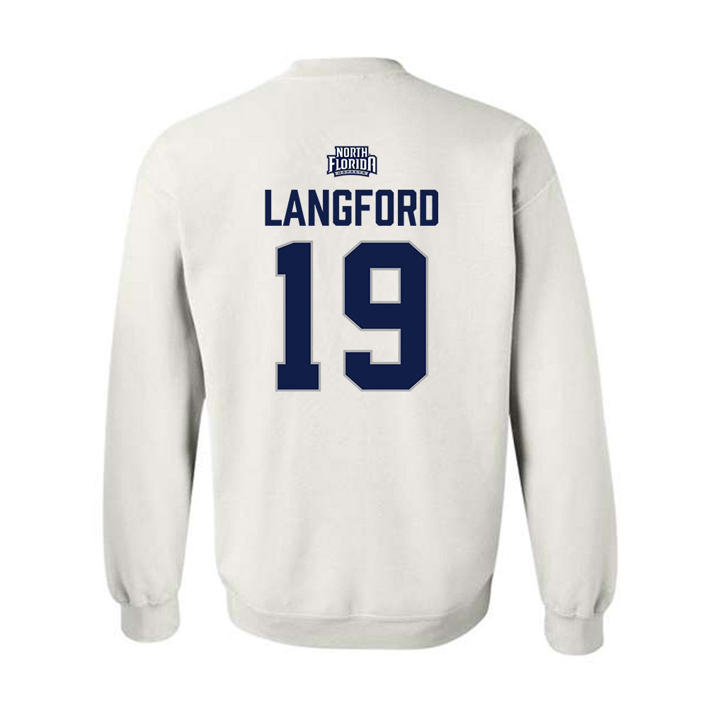 UNF - NCAA Softball : Hallie Langford - Classic Shersey Crewneck Sweatshirt-1